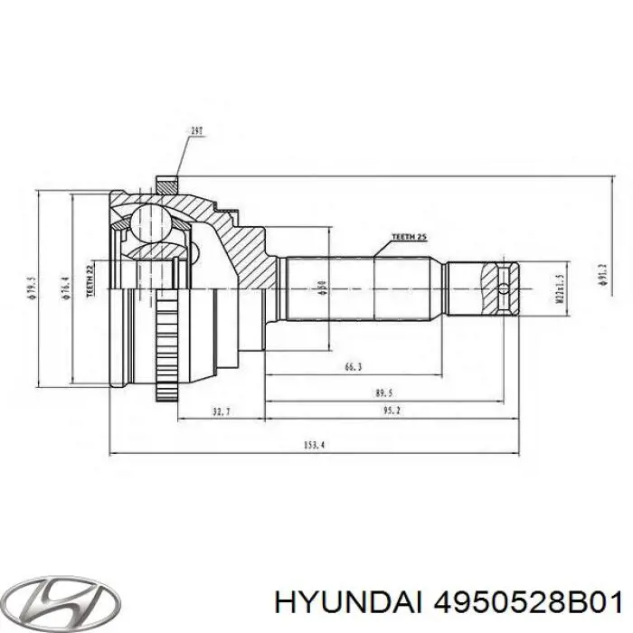 4950528B01 Hyundai/Kia Наружная граната