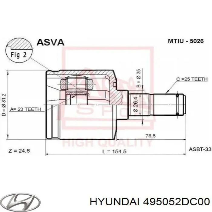  495052DC00 Hyundai/Kia