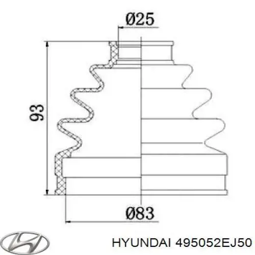 Внутренний шрус HYUNDAI 495052EJ50