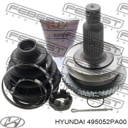 Шарнир угловых скоростей передний левый Hyundai/Kia 495052PA00 цена, от 234.24 USD
