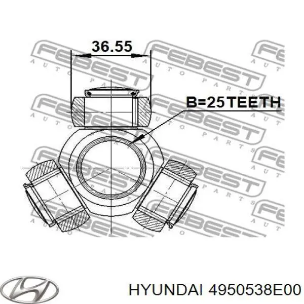 Шарнир угловых скоростей внутренний передний Hyundai/Kia 4950538E00 цена, от 31.72 USD