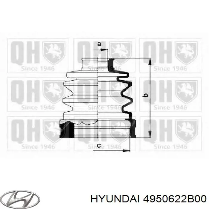 4950622B00 Hyundai/Kia пыльник шруса передней полуоси внутренний