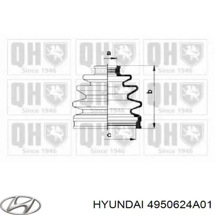 Пыльник ШРУСа наружный 4950624A01 Hyundai/Kia