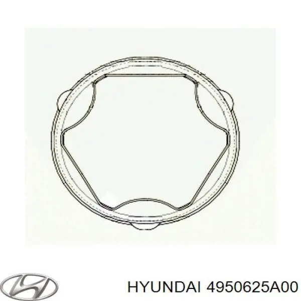 Купить 4950625A00 Hyundai/Kia Пыльник гранаты внутренний, передней полуоси