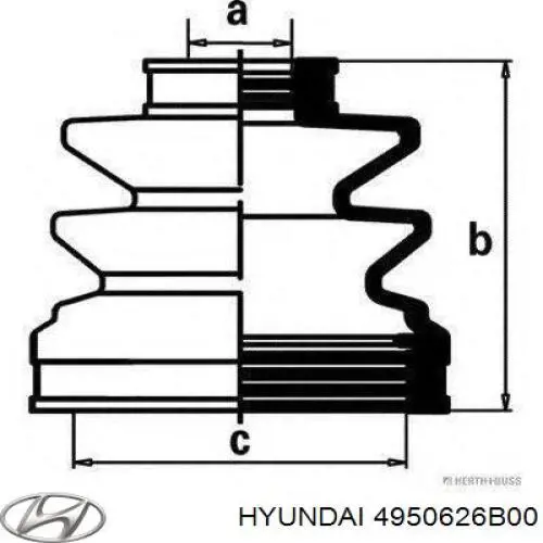 Пыльник наружной гранаты, задней полуоси Hyundai/Kia 4950626B00 цена, от 17.46 USD
