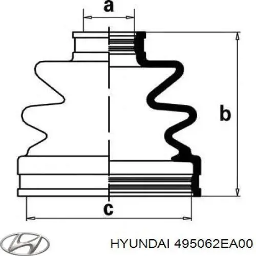Пыльник ШРУСа внутренний 495062EA00 Hyundai/Kia