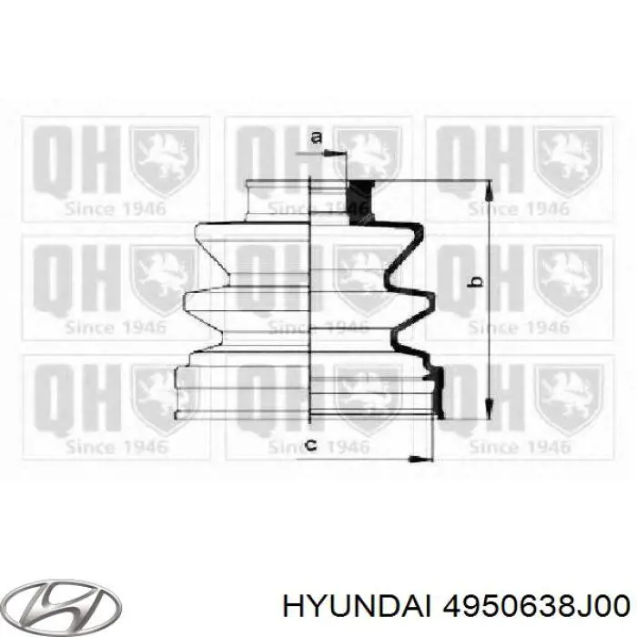 4950638J00 Hyundai/Kia пыльник шруса передней полуоси внутренний