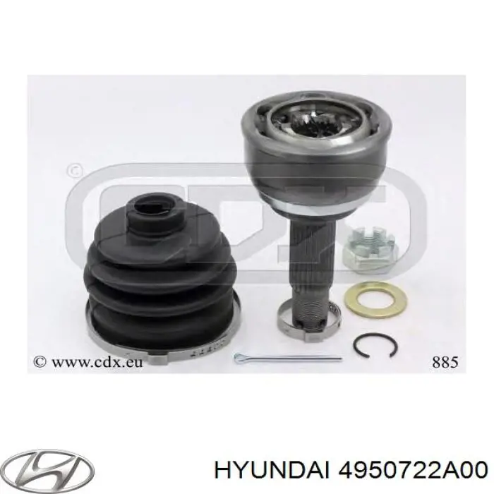 4950000 Hyundai/Kia полуось (привод передняя левая)