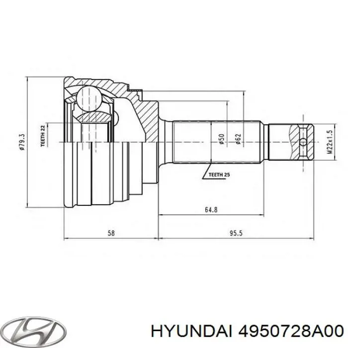  4950728A00 Hyundai/Kia