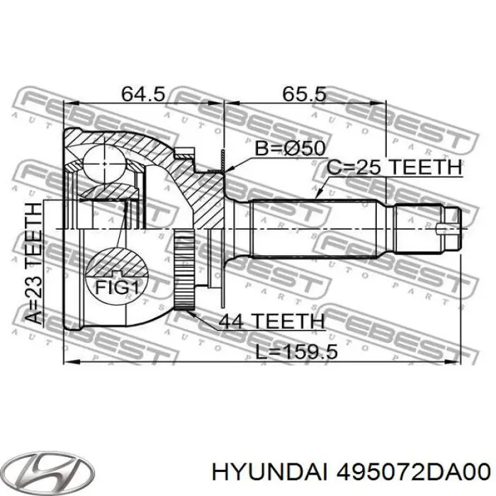 ШРУС наружный HYUNDAI 495072DA00