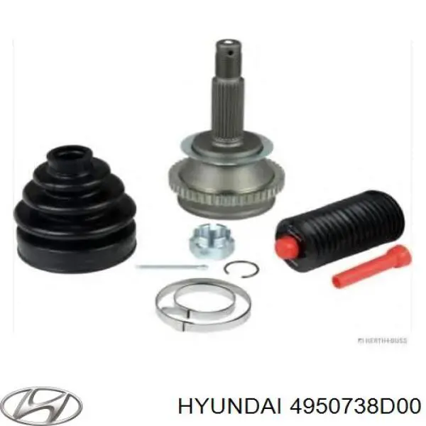 Левая полуось 4950738D00 Hyundai/Kia