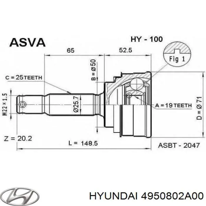 Привод передний правый Hyundai/Kia 4950802A00 цена, от 229.47 USD