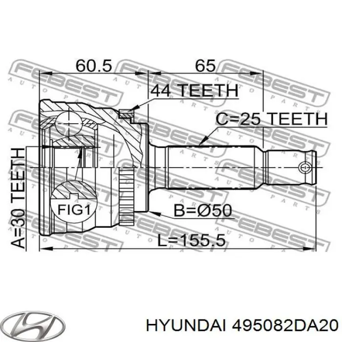  495082DA20 Hyundai/Kia