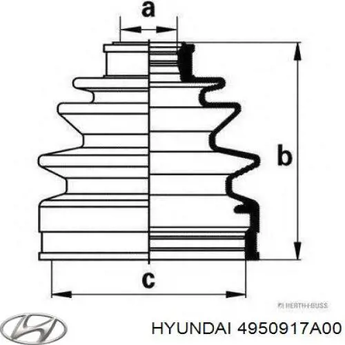 Чехол шруса Hyundai/Kia 4950917A00 цена, от 8.87 USD