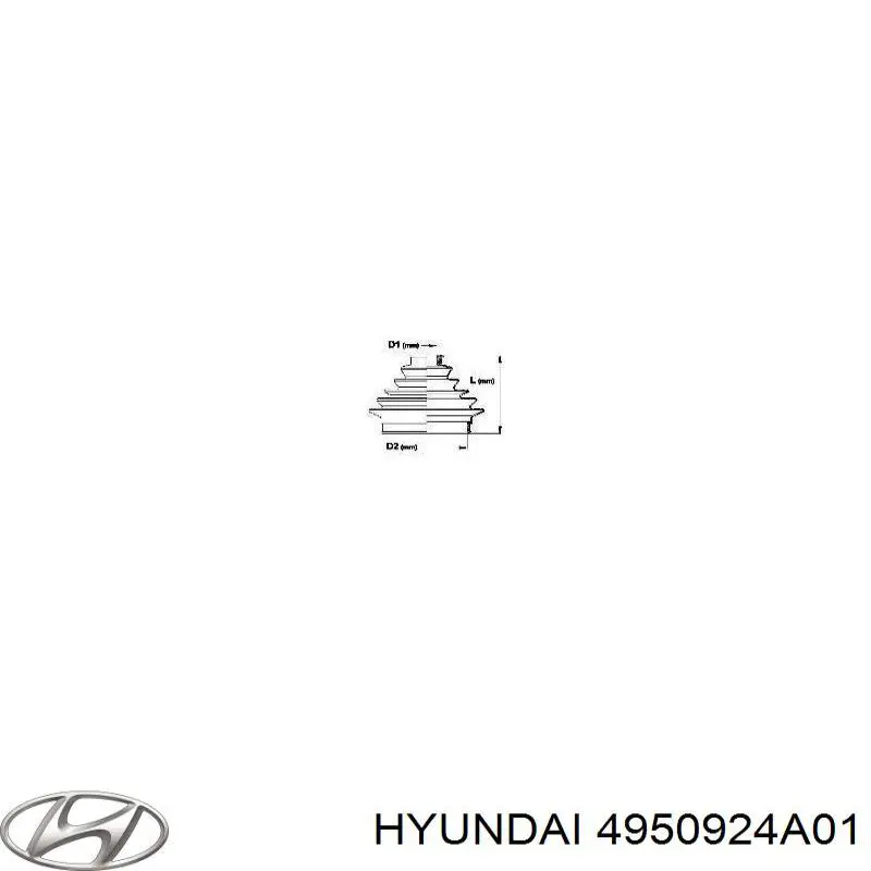 Пыльник ШРУСа передней полуоси наружный Hyundai/Kia 4950924A01