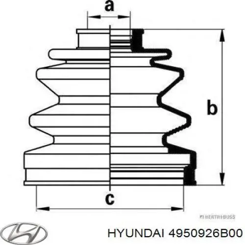 Чехол шруса Hyundai/Kia 4950926B00 цена, от 8.90 USD