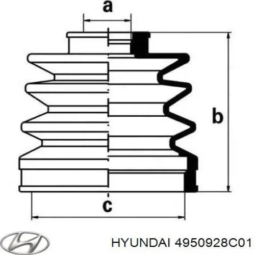 Пыльник шарнира угловых скоростей внутренний передний Hyundai Lantra II седан (1995 - 2000) цена, от 19.44 USD