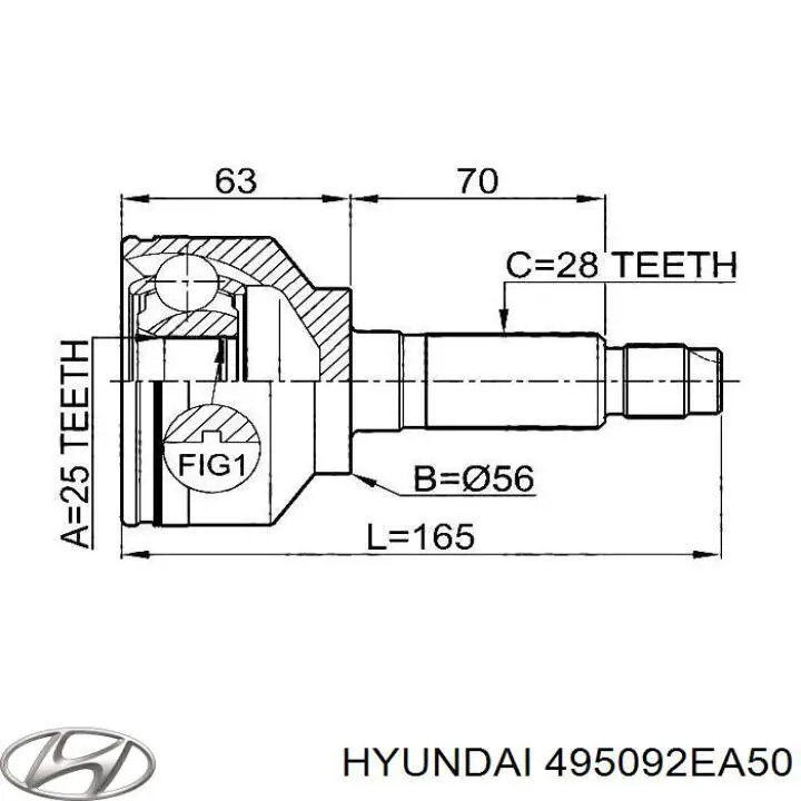 Пыльник ШРУСа наружный левый HY0157 DAC