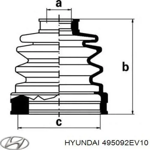 Чехол шруса Hyundai/Kia 495092EV10 цена, от 7.92 USD