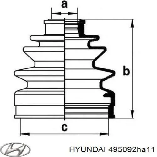 Пыльник шруса наружный MARKET (OEM) 495092HA11