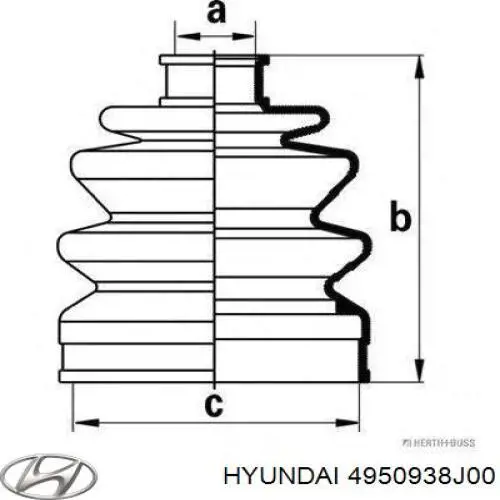 Чехол шруса Hyundai/Kia 4950938J00 цена, от 13.70 USD