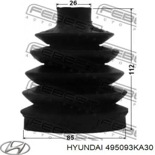 495093KA30 Hyundai/Kia Пыльник ШРУСа наружный, правый