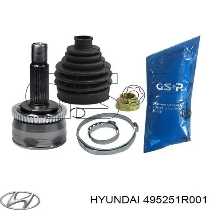 495251R001 Hyundai/Kia полуось (привод передняя правая)