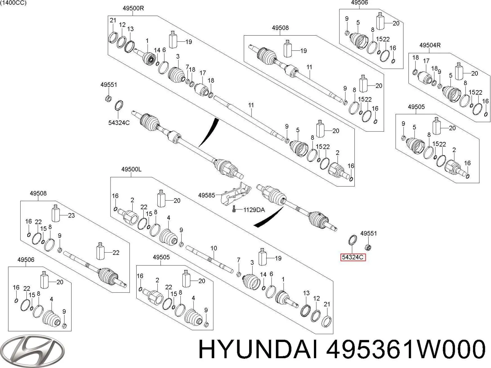 495361W000 Hyundai/Kia 