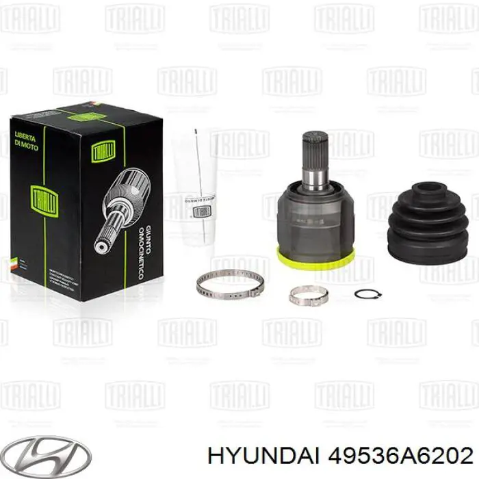 Шарнир угловых скоростей передний левый Hyundai/Kia 49536A6202 цена, от 29.38 USD