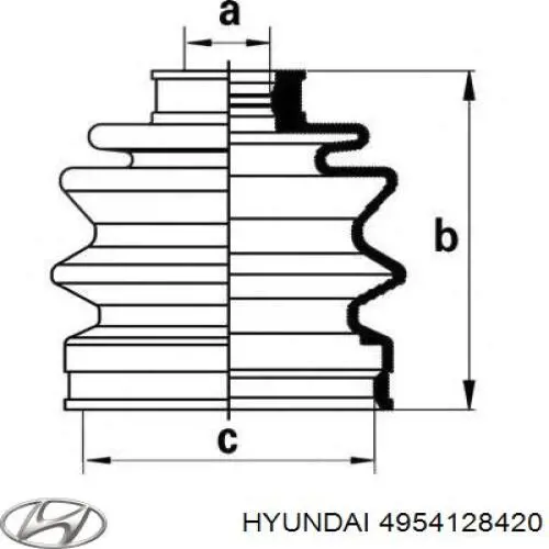 Чехол шруса Hyundai/Kia 4954128420 цена, от 6.01 USD