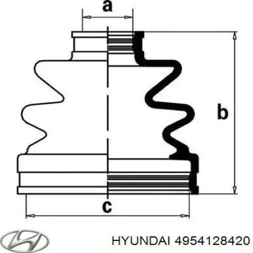 Купить 4954128420 Hyundai/Kia Пыльник гранаты наружный, передний