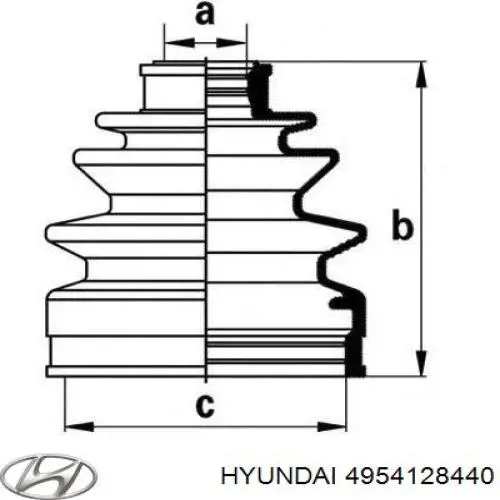 Купить 4954128440 Hyundai/Kia Пыльник гранаты наружный, передний
