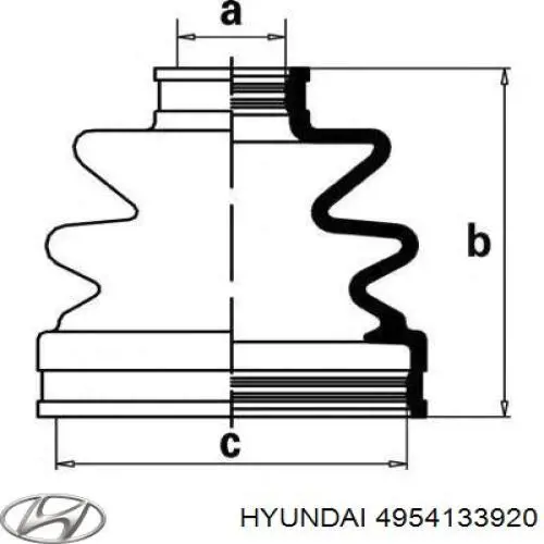 Чехол шруса Hyundai/Kia 4954133920 цена, от 13.73 USD