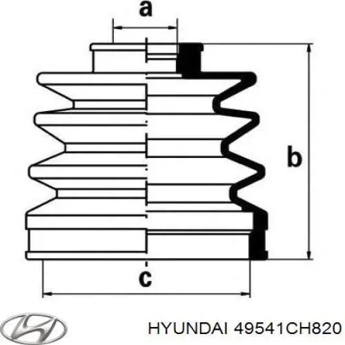  Hyundai/Kia 49541CH820 цена, от 8.05 USD
