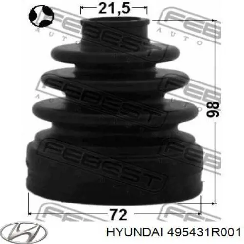Пыльник шарнира угловых скоростей внутренний передний Hyundai/Kia 495431R001 цена, от 17.74 USD