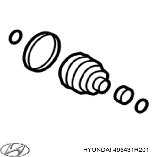 Купить 495431R201 Hyundai/Kia Пыльник гранаты внутренний, передней полуоси