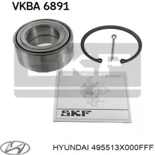 495513X000FFF Hyundai/Kia porca de cubo dianteiro