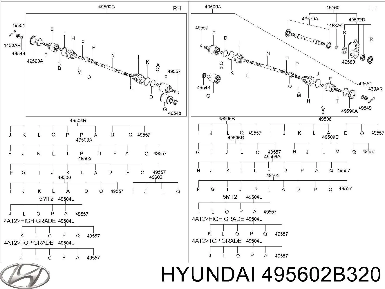  495602B320 Hyundai/Kia