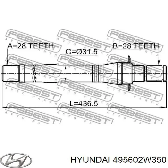 Hyundai/Kia 495602W350 цена, от 225.99 USD
