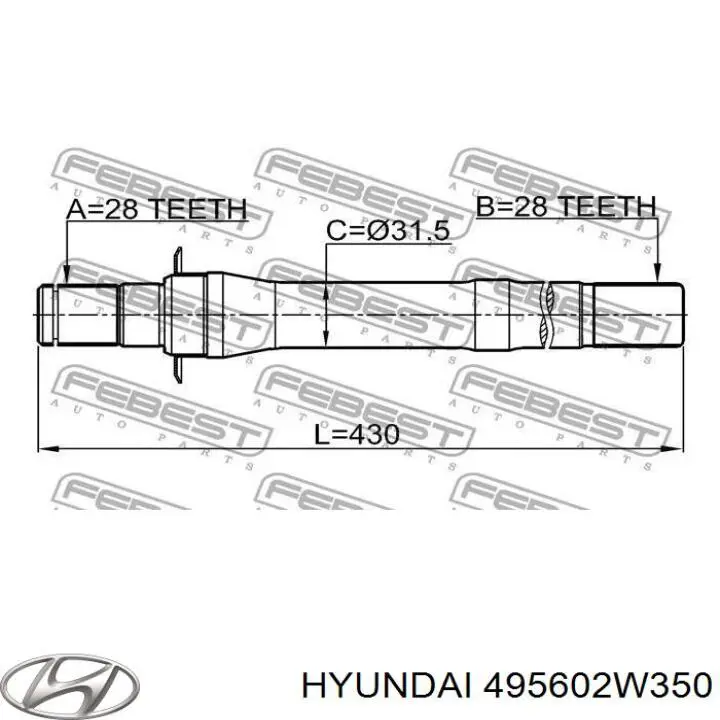  495602W350 Hyundai/Kia