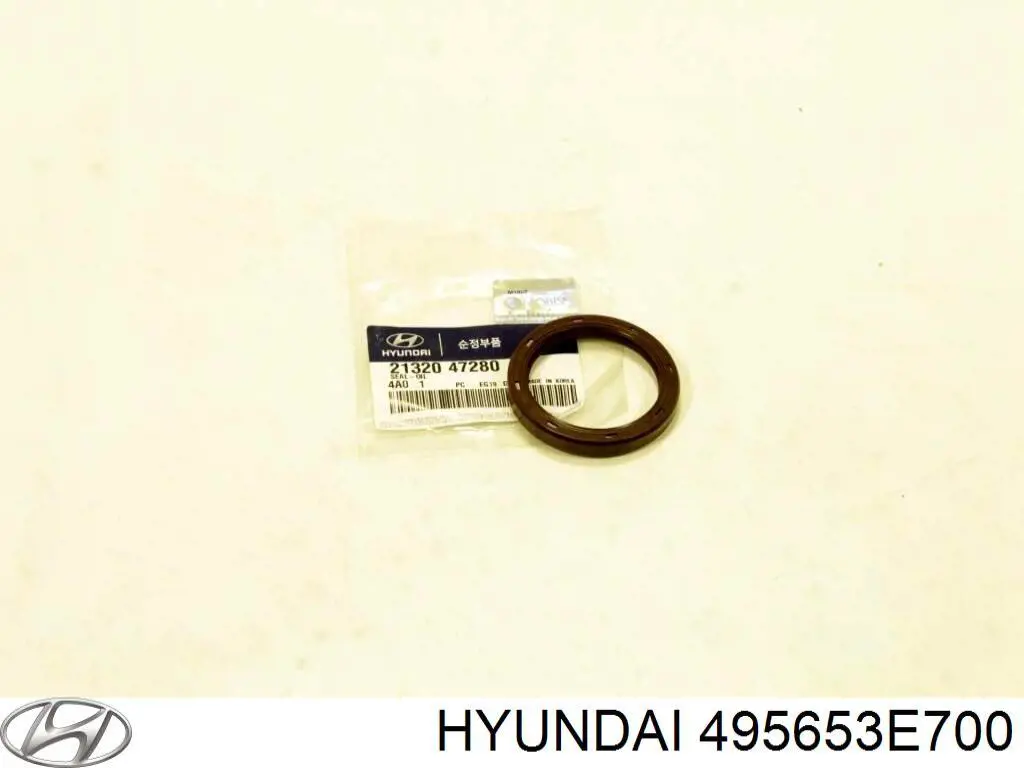 495653E700 HYUNDAI Anillo retén de semieje, eje delantero, derecho original y equivalente