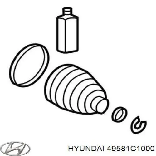 49581C1000 Hyundai/Kia Пыльник наружной гранаты, левый