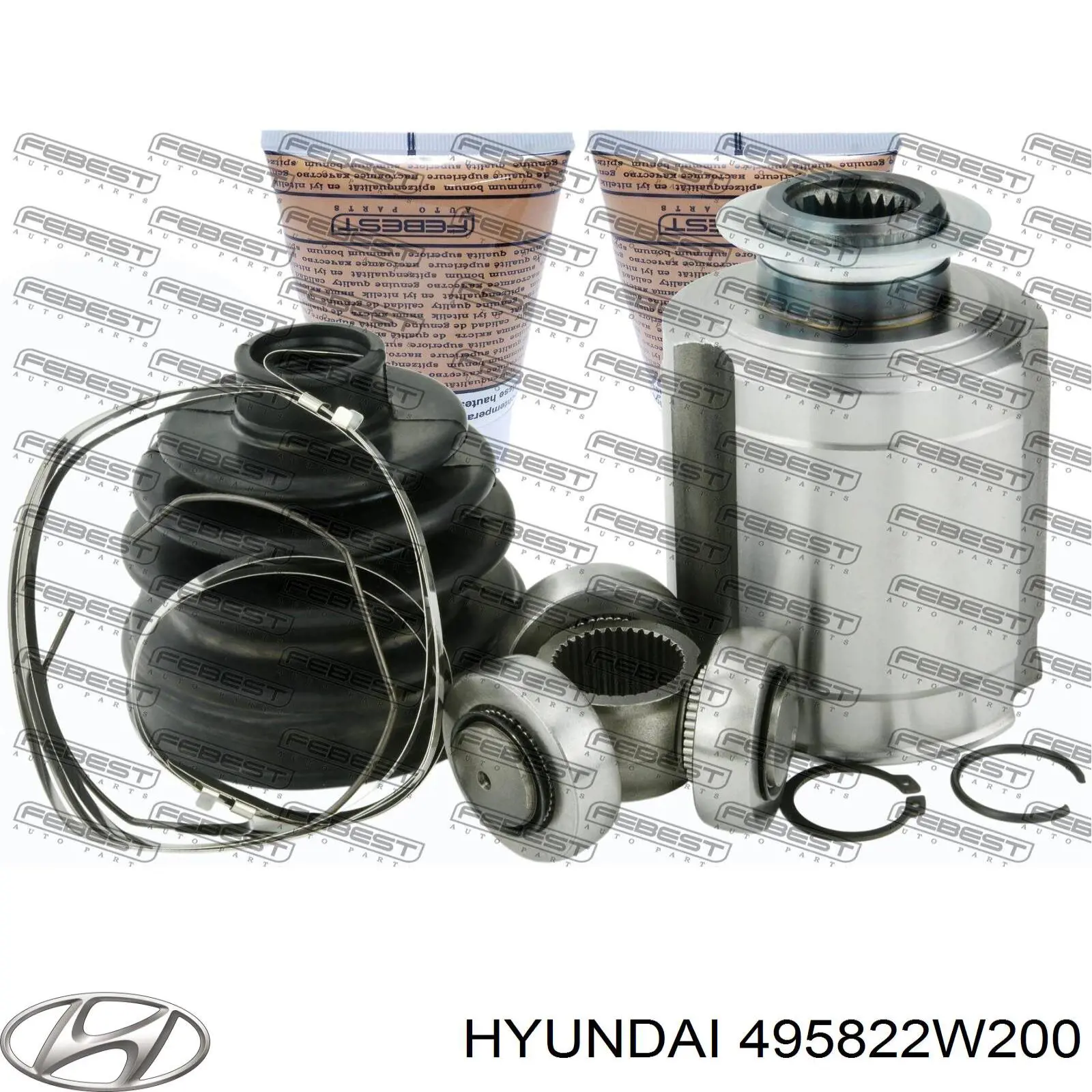 Шарнир угловых скоростей передний левый Hyundai/Kia 495822W200 цена, от 79.01 USD