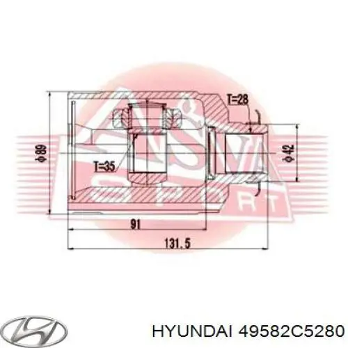  49582C5280 Hyundai/Kia