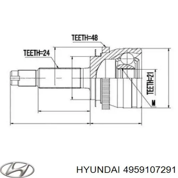 ШРУС наружный передний 4959107291 Hyundai/Kia