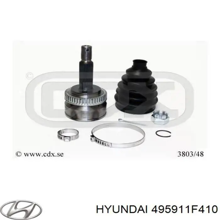 495911F410 Hyundai/Kia полуось (привод передняя левая)