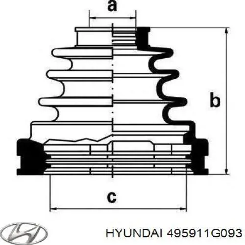 Купить 495911G093 Hyundai/Kia Внешняя граната