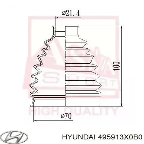 ШРУС внешний передний, правый Hyundai/Kia 495913X0B0 цена, от 133.11 USD