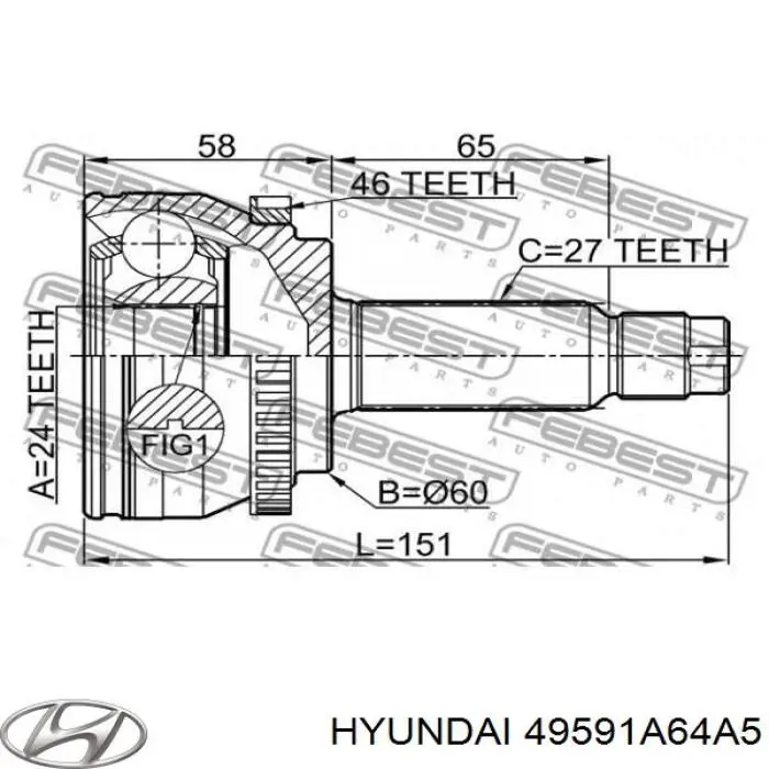 Купить 49591A64A5 Hyundai/Kia 