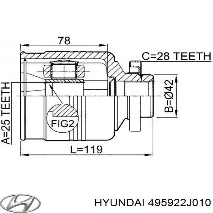  495922J010 Hyundai/Kia